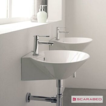 Scarabeo Cono/R 8010R-300 Νιπτήρας Πορσελάνης κρεμαστός 42x43 cm White - Image 2