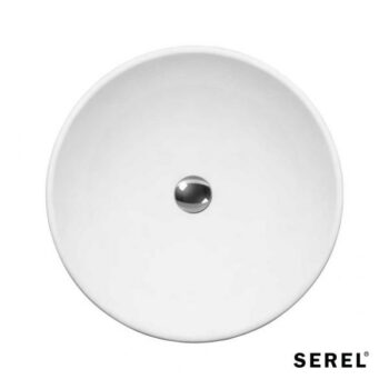 Serel 2012-300 Νιπτήρας επικαθήμενος στρογγυλός Φ45 cm από πορσελάνη White - Image 3