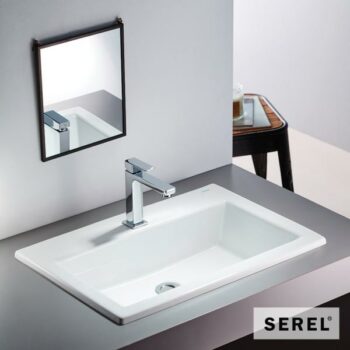 Serel 3042-300 Νιπτήρας Πορσελάνης ένθετος 60x42 cm White