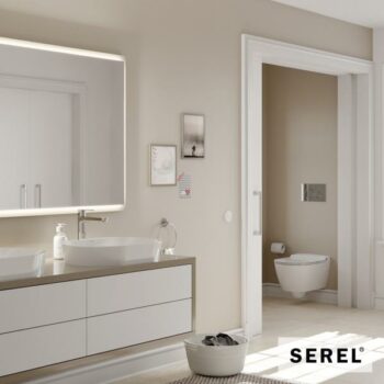 Serel Sapphire/52 SP1000SC-300 Λεκάνη κρεμαστή από πορσελάνη 52x35,5 cm με κάλυμμα Slim Soft close White - Image 3