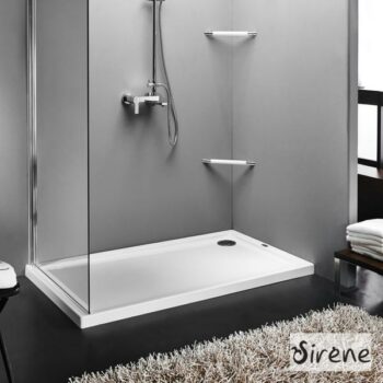 Sirene Extra Flat E17080-300 Ντουζιέρα παραλληλόγραμμη ακρυλική 170x80x5,5 cm White glossy