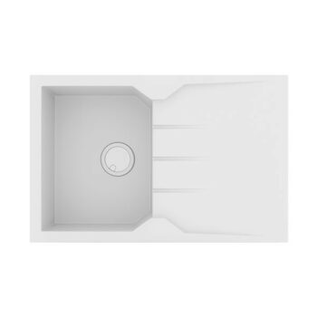 Sanitec Ultra Granite 807 - Νεροχύτης ένθετος με μία γούρνα 79x50 cm Bianco