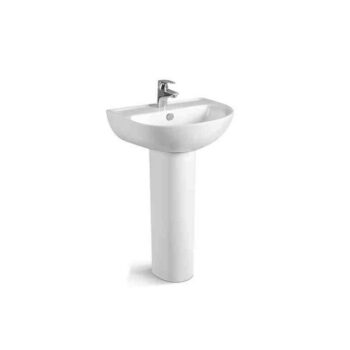 Ceramita Lecco - Νιπτήρας με κολώνα 54,5x43,5x84 cm πορσελάνη White