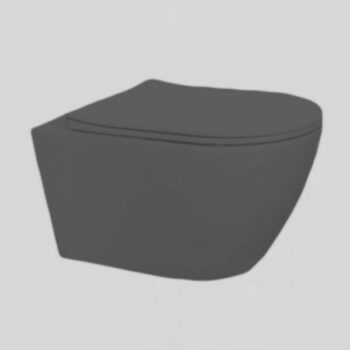 Ceramita Cupola - Λεκάνη κρεμαστή με κάλυμμα και σετ στήριξης black matt