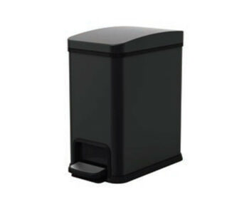 Colorado V8 - Πλακέ Χαρτοδοχείο μπάνιου 8lt soft close μεταλλικό Black Matt