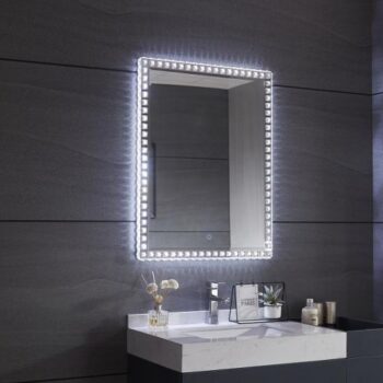Gloria Diamond Ορθογώνιος Καθρέπτης Μπάνιου Led 60x80cm