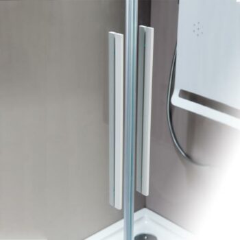 Devon Flow Slider SLF140C-300 Καμπίνα ντουζιέρας από τοίχο σε τοίχο 137-141x195 cm Clean Glass White Matt - Image 4