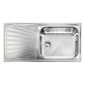 Sanitec Cometa Ένθετος Νεροχύτης 100x50cm Inox Σατινέ δεξιάς θέσης