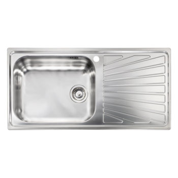 Sanitec Cometa Ένθετος Νεροχύτης 100x50cm Inox Σατινέ αριστερής θέσης