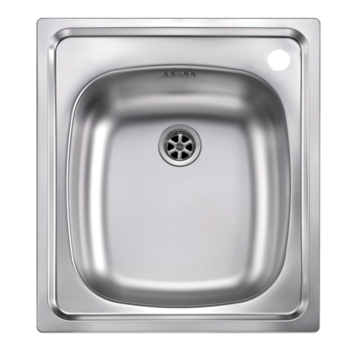 Sanitec Mondial Ένθετος Νεροχύτης 44x50cm Inox Σατινέ (λείος)