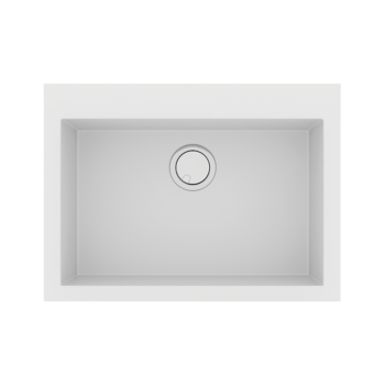 Sanitec Ultra Granite 815 - Νεροχύτης ένθετος με μία γούρνα 70x50 cm Bianco