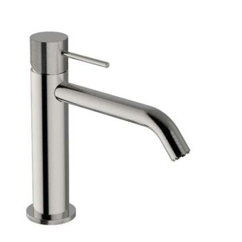 Teorema Lab - Μπαταρία νιπτήρα Ψηλή με βαλβίδα clicker Inox