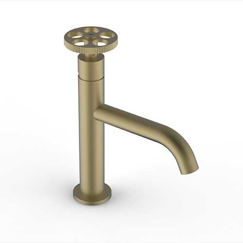 Teorema Programe One - Μπαταρία νιπτήρα Ψηλή με βαλβίδα clicker Brass