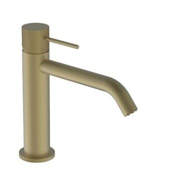 Teorema Lab - Μπαταρία νιπτήρα Ψηλή με βαλβίδα clicker Soft Brass
