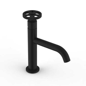 Teorema Programe One - Μπαταρία νιπτήρα Ψηλή με βαλβίδα clicker Black Matt
