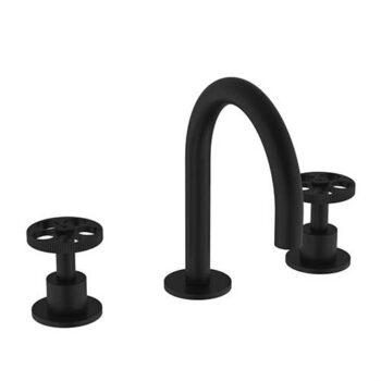 Teorema Programe One - Μπαταρία νιπτήρα 3 οπών με βαλβίδα clicker Black Matt
