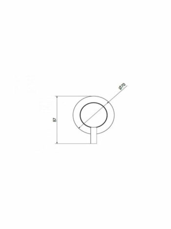 Teorema New Jabil- Μίκτης μπαταρίας εντοιχισμού ντουζιέρας 1 εξόδου Black Matt - Image 2