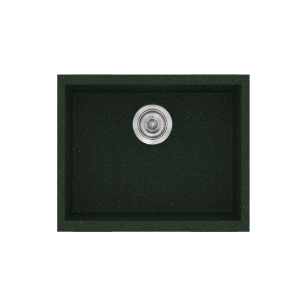 Sanitec Classic 341 - Νεροχύτης ένθετος συνθετικός 50x40 cm Granite Green