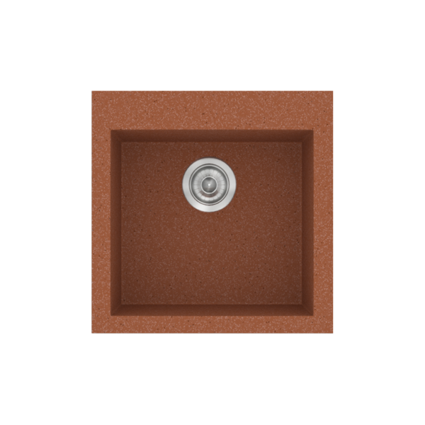 Sanitec Classic 339 - Νεροχύτης ένθετος συνθετικός 50x50 Granite Terracota
