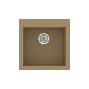 Sanitec Classic 339 - Νεροχύτης ένθετος συνθετικός 50x50 Metallic Coffee