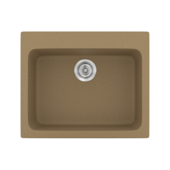 Sanitec Classic 331 - Νεροχύτης ένθετος συνθετικός 60x50 Metallic Coffee