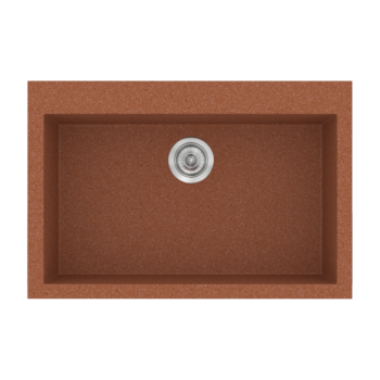 Sanitec Classic 338 - Νεροχύτης ένθετος συνθετικός 70x50 Granite Terracota