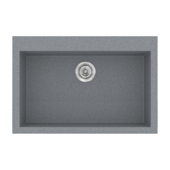 Sanitec Classic 338 - Νεροχύτης ένθετος συνθετικός 70x50 Metallic Silver