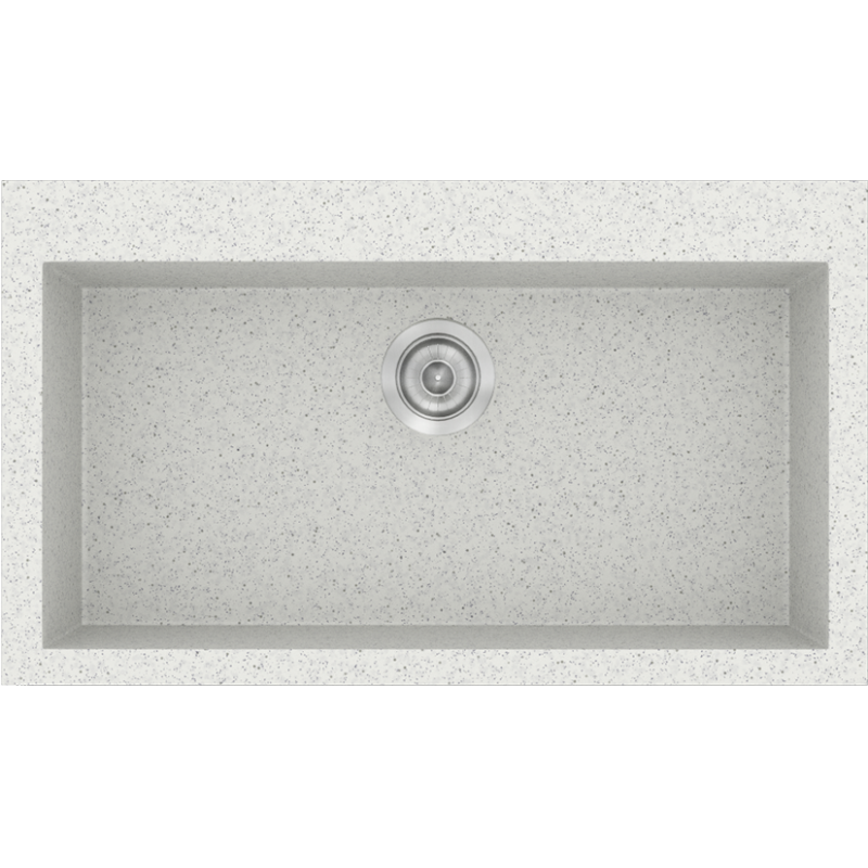 Sanitec Classic 333 - Νεροχύτης ένθετος συνθετικός 79x50 Granite White |  Casa Solutions Gekas