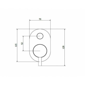 Teorema New Jabil- Μίκτης μπαταρίας εντοιχισμού ντουζιέρας 2 εξόδων Black Matt - Image 2