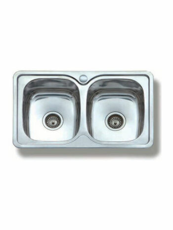 Gloria Popolo ST/ST Finox Ένθετος Νεροχύτης Inox Σατινέ Μ80xΠ44cm Ασημί
