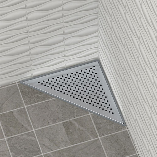 MaxiFlow LINE STANDARD- Σιφώνι δαπέδου PVC γωνιακό 240x240x330/Ø50mm