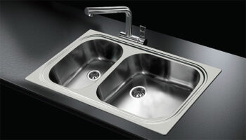 Foster Big Bowl - Ένθετος Νεροχύτης 86x50cm Inox Σατινέ με δύο γούρνες (μεγάλη δεξιά) - Image 2