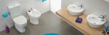 Sanitana Pop-Λεκάνη επιδαπέδια από πορσελάνη 65x34,5 cm με κάλυμμα και καζανάκι White - Image 2