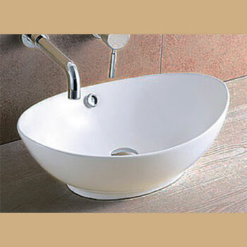 KLP Ovale - Νιπτήρας Πορσελάνης επικαθήμενος 59x38,5x20cm White