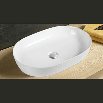 KLP Stella - Νιπτήρας Πορσελάνης επικαθήμενος 61x41x13,5cm White