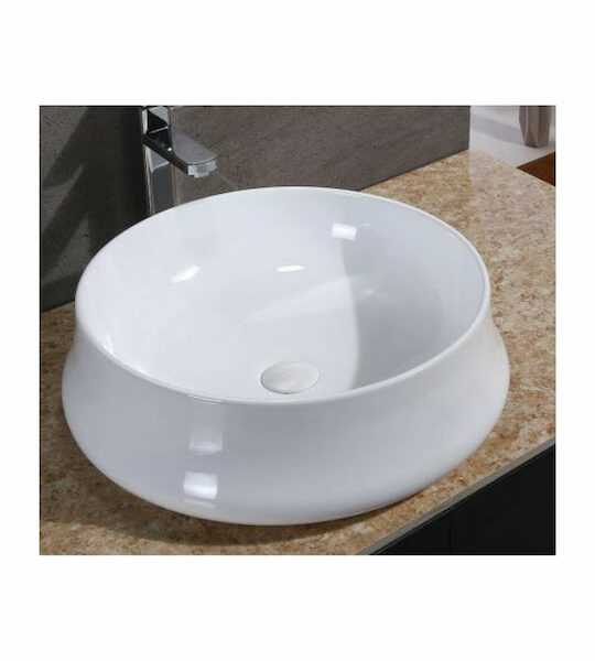 KLP Irene - Νιπτήρας Πορσελάνης επικαθήμενος Ø40/Y14 cm White