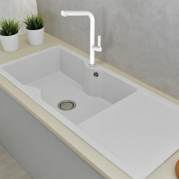 Crown Quadra Q16 - Ένθετος Νεροχύτης από γρανίτη 116x50cm Sabbia