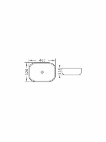 KLP Stone - Νιπτήρας Πορσελάνης επικαθήμενος 46,5x32x13,5cm Grey (Γκρι) - Image 2