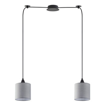 Home Lighting - Φωτιστικό οροφής ADEPT PENDANT Grey Shade Δίφωτο
