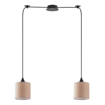 Home Lighting - Φωτιστικό οροφής ADEPT PENDANT Brown Shade Δίφωτο