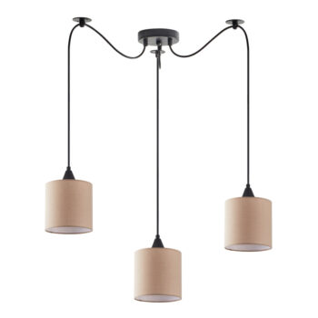 Home Lighting - Φωτιστικό οροφής ADEPT PENDANT Brown Shade Τρίφωτο