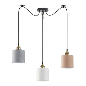 Home Lighting - Φωτιστικό οροφής MAGNUM FLEX White, Grey, Brown Shade Pendant Τρίφωτο
