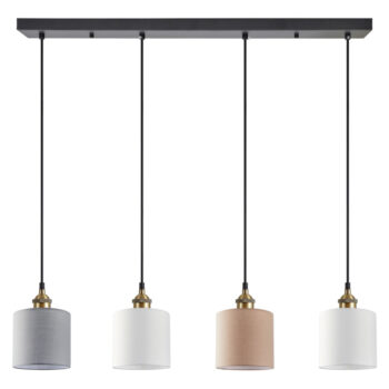 Home Lighting - Φωτιστικό οροφής MAGNUM FLEX White, Grey, Brown Shade Pendant Πολύφωτο