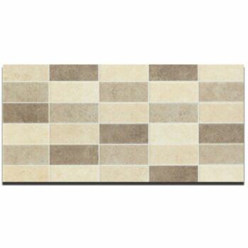 Κολοσσός Esenza Mosaico Crema- Πλακάκι τοίχου μπάνιου 25x50 Matt, Ανάγλυφο