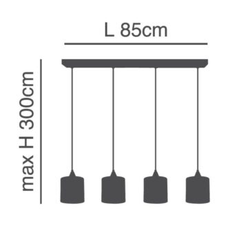 File name: Home-Lighting-Φωτιστικό-οροφής-ADEPT-FLEX-White-Grey-Brown-Fabric-Shade-Pendant-Πολύφωτο-2