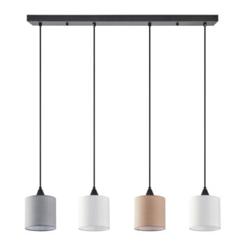Home Lighting - Φωτιστικό οροφής ADEPT FLEX White, Grey, Brown Fabric Shade Pendant Πολύφωτο