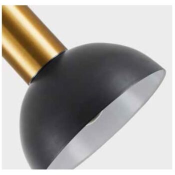 Home Lighting - Φωτιστικό οροφής ADEPT TUBE Gold Matt Pendant Black Metal Shade Τρίφωτο -1