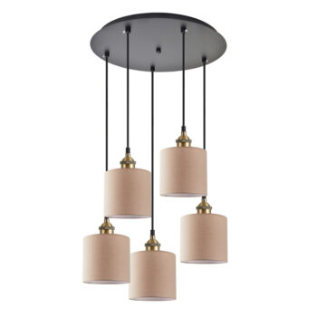 Home Lighting - Φωτιστικό οροφής MAGNUM BRONZE Brown Shade Pendant Πολύφωτο
