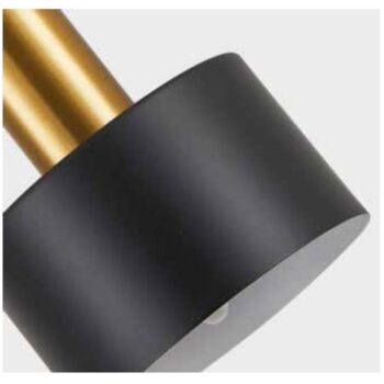 Home Lighting - Φωτιστικό οροφής ADEPT TUBE Gold Matt Pendant Black Metal Shade Τρίφωτο - Image 3