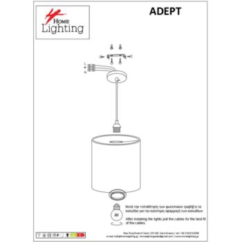Home Lighting - Φωτιστικό οροφής ADEPT PENDANT Grey Shade Pendant - Image 4